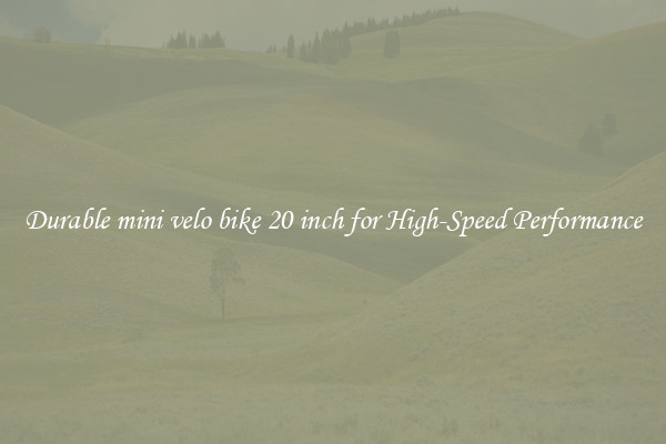 Durable mini velo bike 20 inch for High-Speed Performance