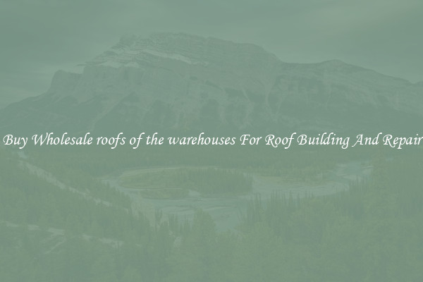 Buy Wholesale roofs of the warehouses For Roof Building And Repair