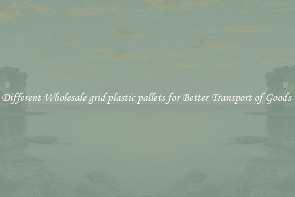 Different Wholesale grid plastic pallets for Better Transport of Goods 