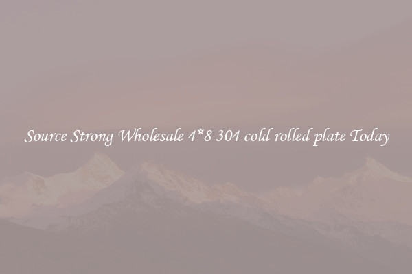 Source Strong Wholesale 4*8 304 cold rolled plate Today
