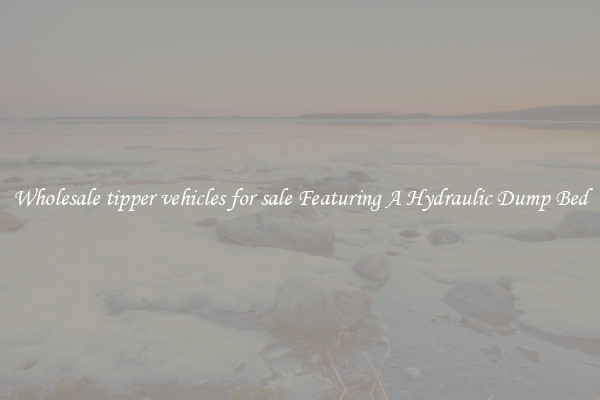 Wholesale tipper vehicles for sale Featuring A Hydraulic Dump Bed
