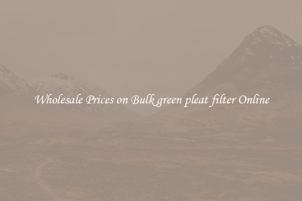 Wholesale Prices on Bulk green pleat filter Online