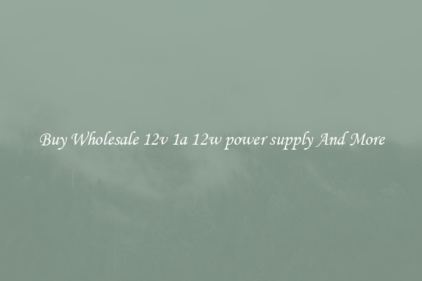 Buy Wholesale 12v 1a 12w power supply And More