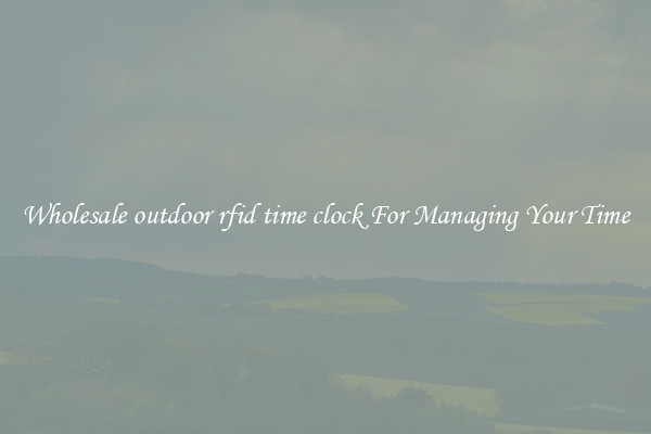 Wholesale outdoor rfid time clock For Managing Your Time