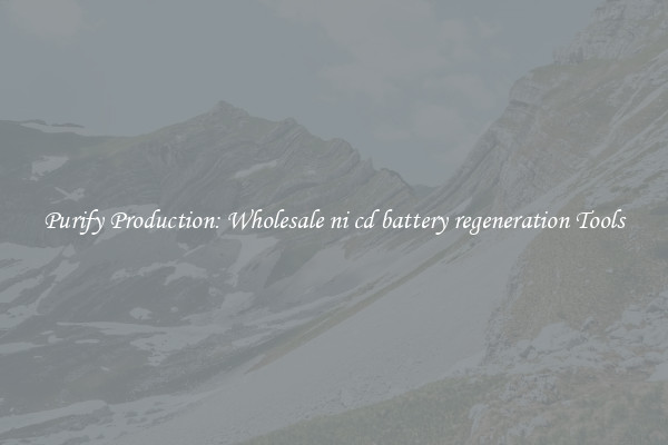 Purify Production: Wholesale ni cd battery regeneration Tools