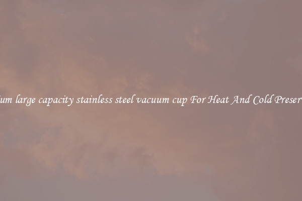 Premium large capacity stainless steel vacuum cup For Heat And Cold Preservation
