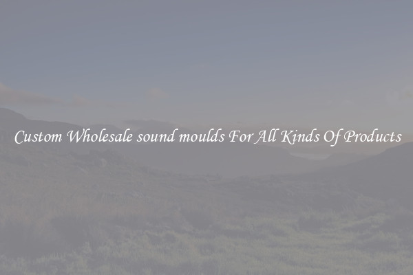 Custom Wholesale sound moulds For All Kinds Of Products