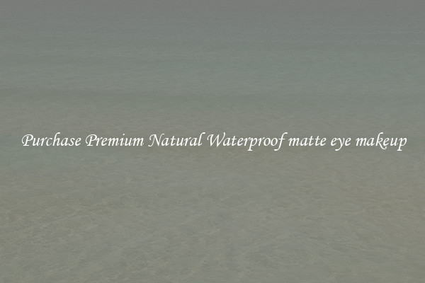 Purchase Premium Natural Waterproof matte eye makeup